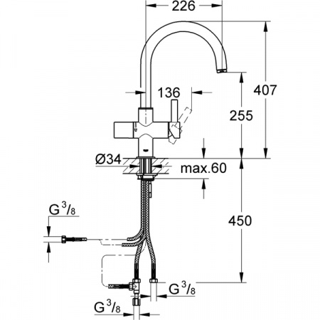 Смеситель для мойки Grohe Blue 33251000