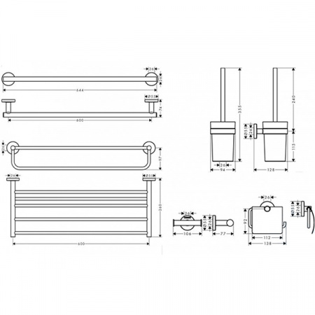 Набор аксессуаров Hansgrohe Logis Univ 41728000