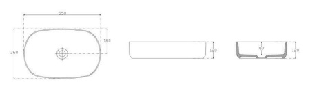 Раковина ISVEA Infinity накладная 550*360*120 цвет черный матовый 10NF65055SV-2N