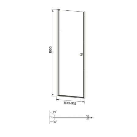 Душевая дверь IDDIS Ray RAY6CP9i69 90х195