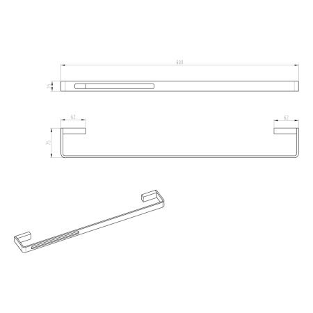 Полотенцедержатель Boheme Q 10942-CR Хром