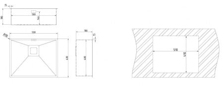 Кухонная мойка ТЕКА SQUARE 500.400 40170130