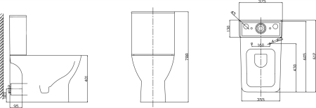 Унитаз Taliente Elegante EL35055 напольный с бачком