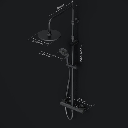 Душевая система AM.PM F0785A422 X-Joy с термостатом