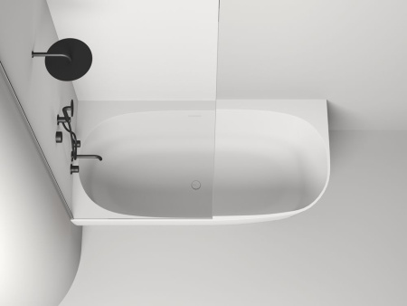 Ванна пристенная угловая Salini SOFIA CORNER L 170x85, S-Stone, матовый белый 102525M