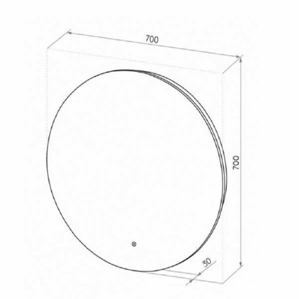 Зеркало Maretti Giulia GI1470R35EL 70x70 см