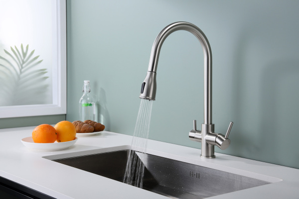 Смеситель для кухни Paulmark LANGE La214212-NI, никель