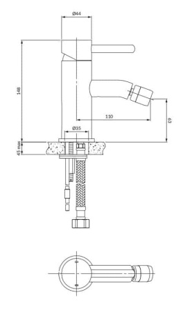 Смеситель для биде OMNIRES Y Y1220STCR