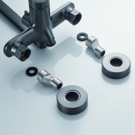 Смеситель для ванны Shevanik S8502T, оружейная сталь