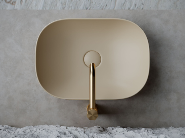 Умывальник чаша накладная прямоугольная Ceramicanova Element 455*325*135мм, Капучино матовый, CN6009MC