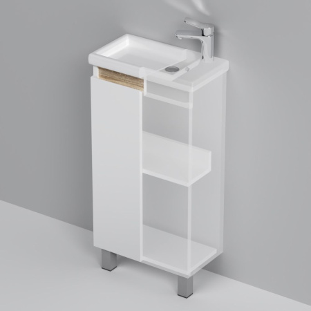 M85AFSX0451WG X-Joy База под раковину AM.PM, напольная, 45 см, 1 дверца, белый глянец