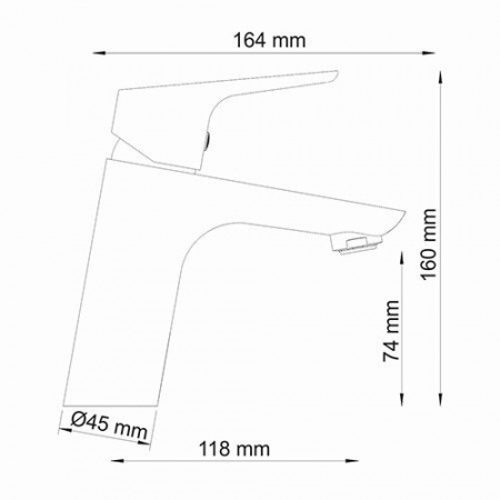 Смеситель для умывальника Wasserkraft Lippe 4503