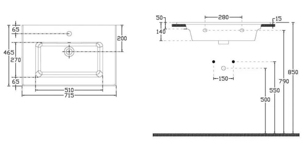 Раковина накладная ISVEA Sistema 71см цвет белый глянец 10SL50071SV