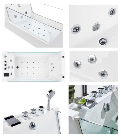 Ванна C-453A акриловая гидромассажная Ceruttispa (1800x800x580)