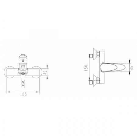 Смеситель для ванны Bravat Drop F64898C-01A