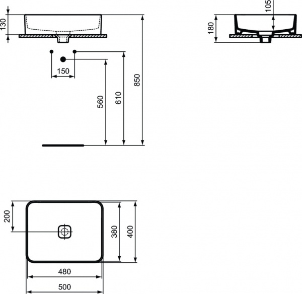 Умывальник Ideal Standard Strada II T296701 50 см