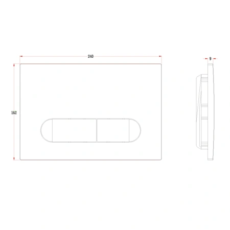 Кнопка смыва Veconi FLUSH V3, FLV3-G, 240х162х9, пластик, золото брашинг