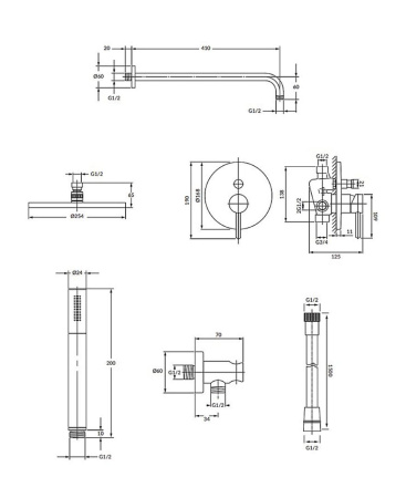 Душевая система OMNIRES Y SYSY19GL
