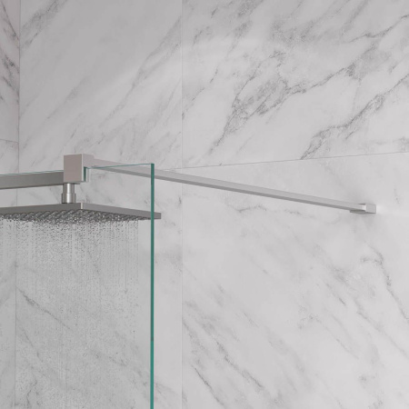 Душевая перегородка, ограждение Reflexion RX200100CCR-17 Walk in 200x100см, прозрачное закаленное стекло 8мм, хромированный профиль