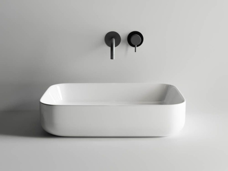 Умывальник чаша накладная прямоугольная Ceramicanova Element 600*420*140мм, Белый, CN5004