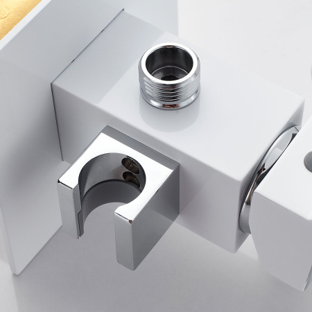 Комплект инсталляции Berges Аtom Line 410 с хромированной кнопкой, унитаз Lavinia Boho One Rimless 3302004R с крышкой, смеситель с гигиеническим душем Rose R1505F-2 и держатель для туалетной бумаги Rose RG1705, хром