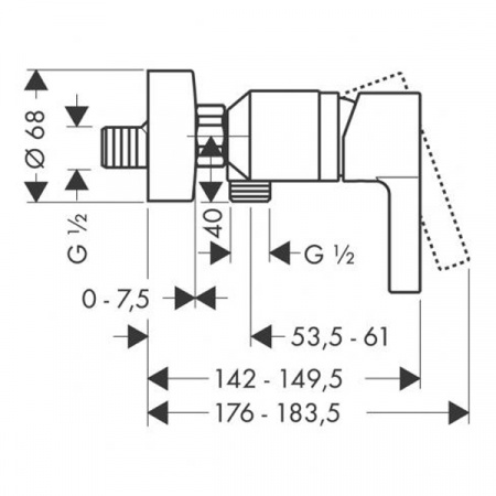 Смеситель для душа Hansgrohe Metris S 31660000