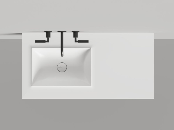 Раковина столешница Salini ONDA EDGE SQUARE, белый, 14022061MN