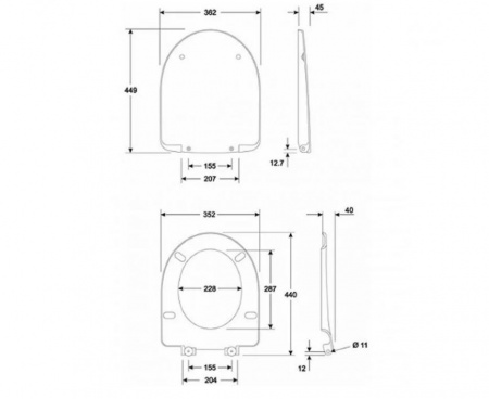 Сиденье с крышкой Kolo Nova Pro M30112000 soft-close дюропласт