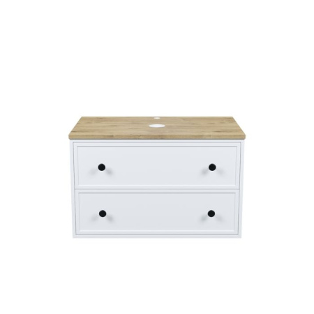 Тумба подвесная со столешницей МДФ, дуб верона 80 см IDDIS Torr белый матовый (TOR80WVi95K)