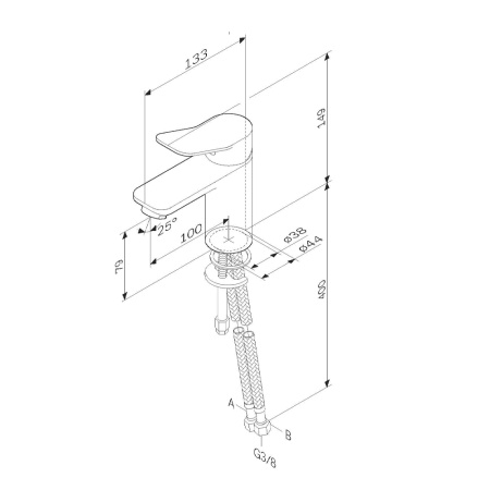 F85A02133 X-Joy Смеситель для умывальника AM.PM, белый.