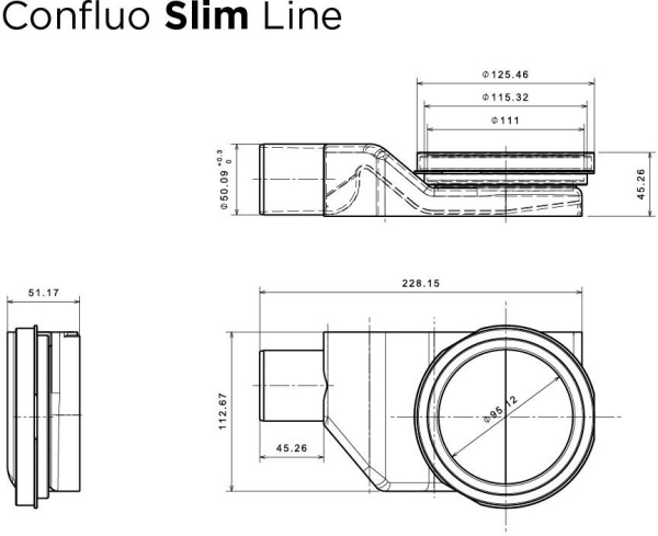 Душевой трап Pestan Slim Line 650+