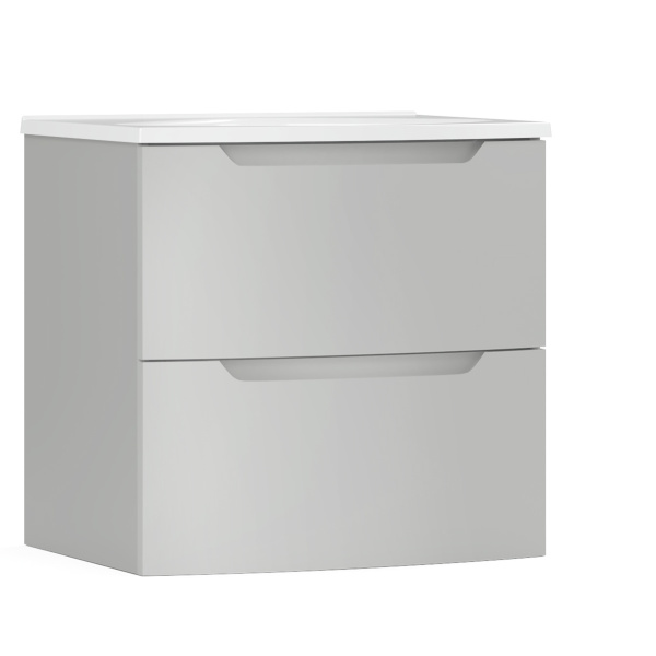Тумба под умывальник Belux подвесная Ганновер 60-02, Silver