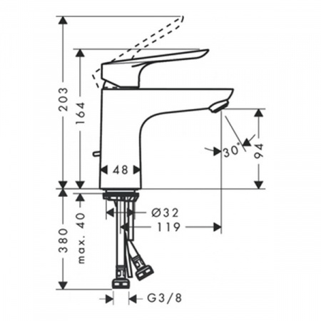 Комплект смесителей Hansgrohe Logis E 71178000+71415000+26532400