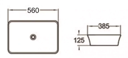 Раковина SantiLine SL-1009 56х39 белая