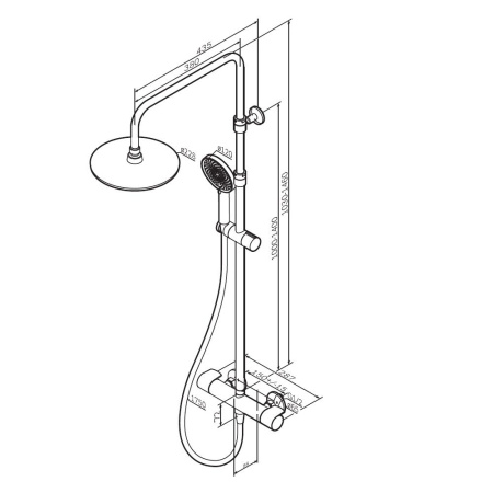Душевая система AM.PM F0785A422 X-Joy с термостатом