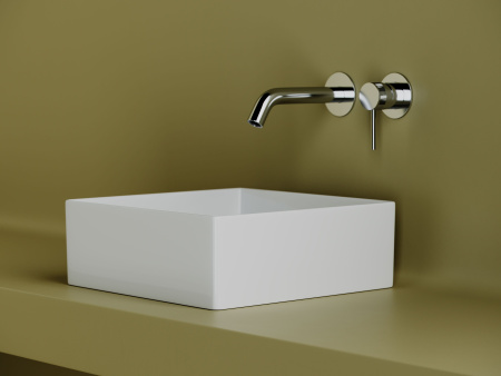 Раковина накладная квадратная Ceramicanova Element 361*361*130, белый, CN6068