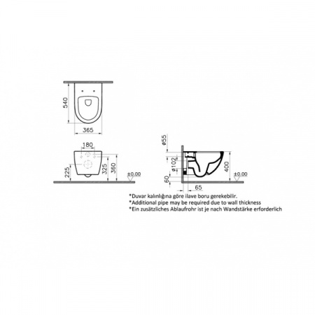 Унитаз подвесной Vitra Sento 7748B003-0075