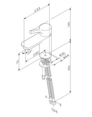 Смеситель для раковины AM.PM X-Joy F85B02100