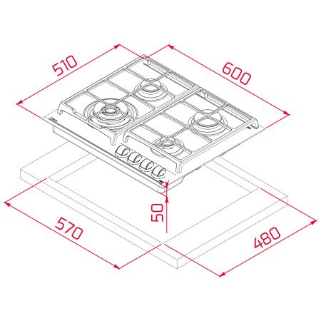 Газовая варочная панель TEKA GZC 64320 XBC WH (E4) 112570168