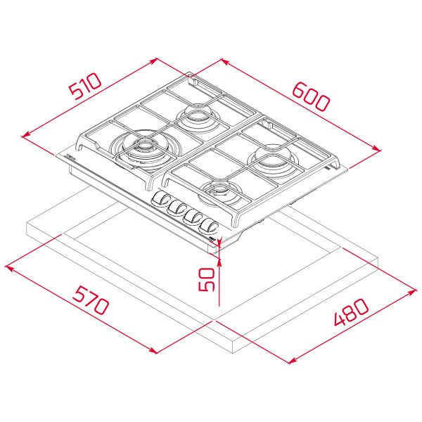 Газовая варочная панель TEKA GZC 64320 XBC BK (E4) 112570169