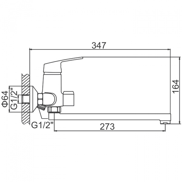 Смеситель для ванны Ledeme H16 L2216