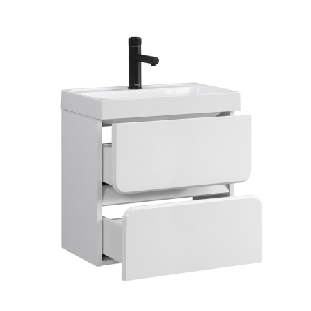 Тумба под умывальник Belux Бостон подвесная 50-02 Белый глянцевый