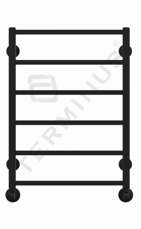 Полотенцесушитель Terminus Контур П6 500х700 черный матовый