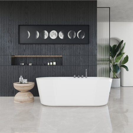 Ванна AQUAme акриловая отдельностоящая AQM3505GW-R