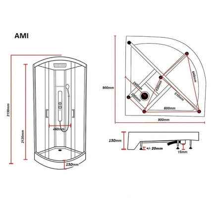Душевая кабина PARLY AMI