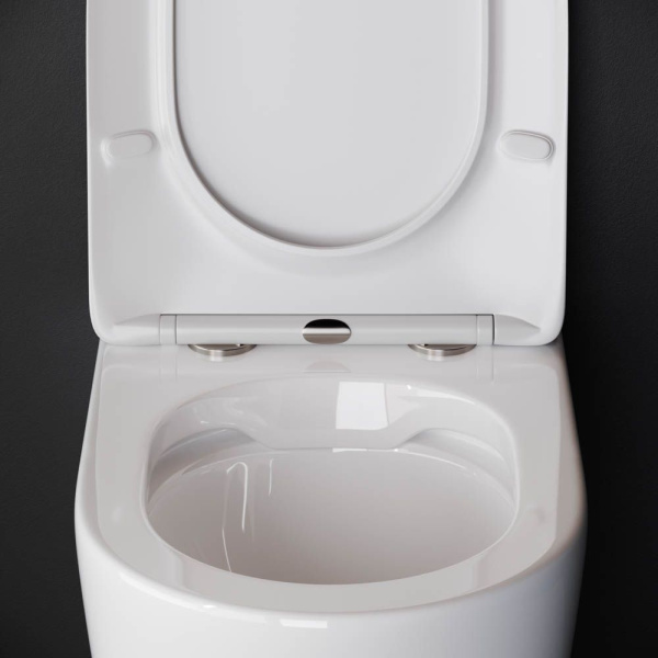 Напольный приставной унитаз Ceramicanova Highlight Rimless, Белый, CN1812