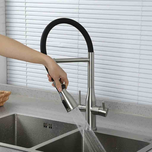 Смеситель для кухни с подключением фильтра питьевой воды Gappo G4399-75