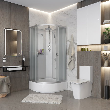 Душевая кабина Niagara Classic NG-2309-14BKT (100х100х210) высокий поддон(40см),стекло матовое