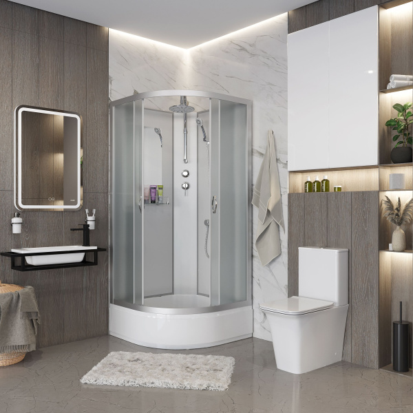 Душевая кабина Niagara Classic NG-2309-14BKT (100х100х210) высокий поддон(40см),стекло матовое