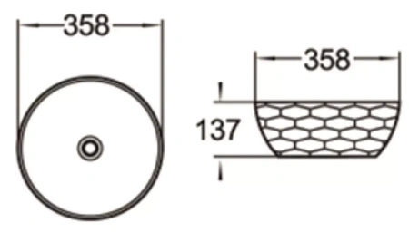 Раковина SantiLine SL-1038 36х36 белая